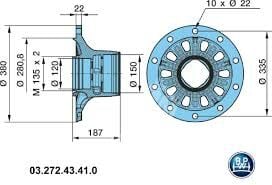 BPW PORYA ECOPLUS 3 DİSK BOŞ/03.272.43.41.0