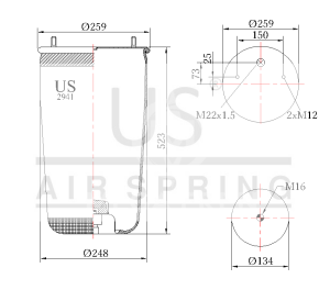 USMER 2940 P SÜSPANSİYON KÖRÜĞÜ LASTİK BPW
