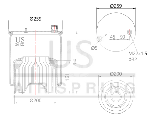 USMER 26122 KPP46 SÜSPANSİYON KÖRÜĞÜ KOMPLE 9603200057