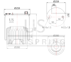 USMER 26122 KPP51 SÜSPANSİYON KÖRÜĞÜ KOMPLE 9613203721