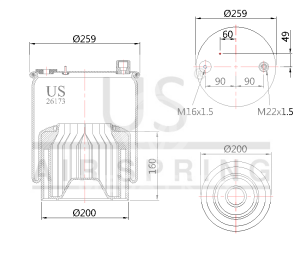 USMER 26173KPP41 SÜSPANSİYON KÖRÜĞÜ KOMPLE A9613204721