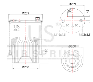 USMER 26173 KPP43 SÜSPANSİYON KÖRÜĞÜ KOMPLE 9613204321